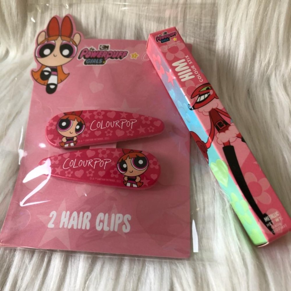 Powerpuff Girls x Colourpop Blossom Hair Clips & Color Stick Set
